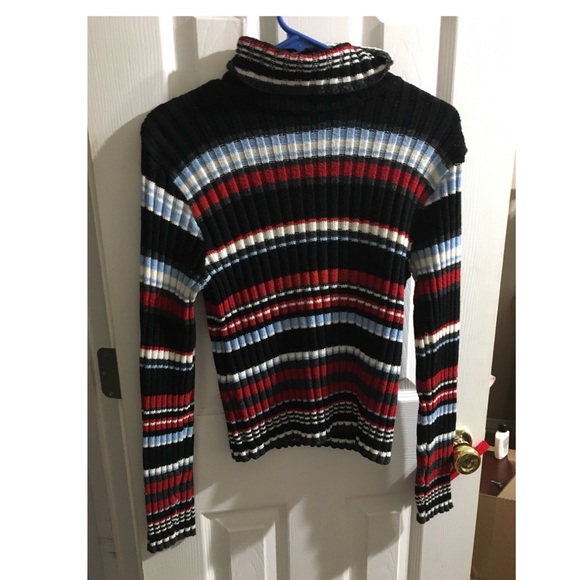 Striped turtleneck long sleeve shirt - Picture 1 of 3